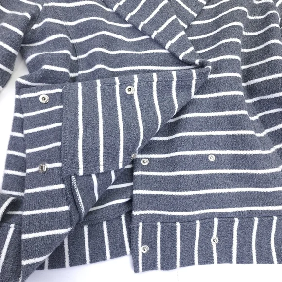 Loft Grey White Striped Blazer Sz S - Picture 13 of 13